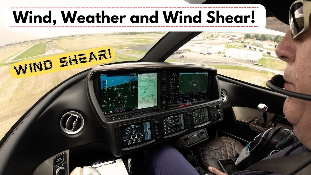 Wind, Weather, Turbulence & Wind Shear Flying Into Owensboro (4k video)
