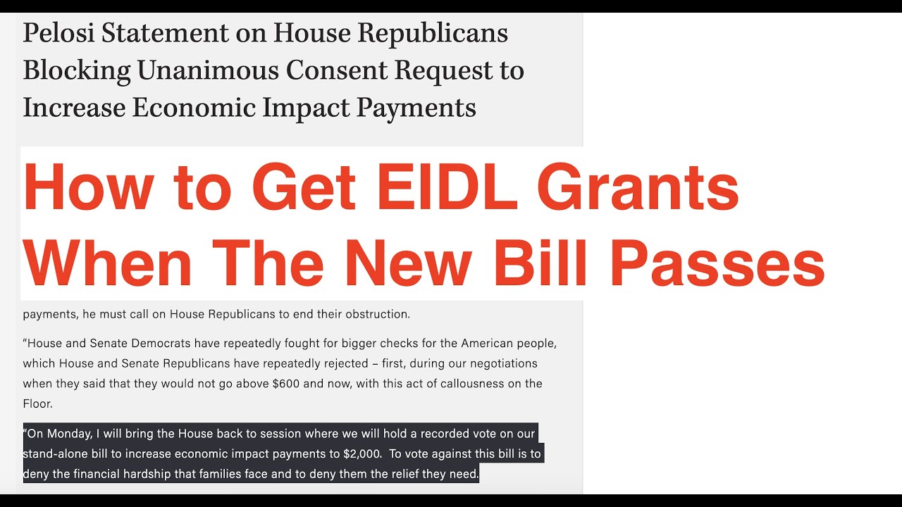 Here's How to Get an EIDL Grant in the New Stimulus