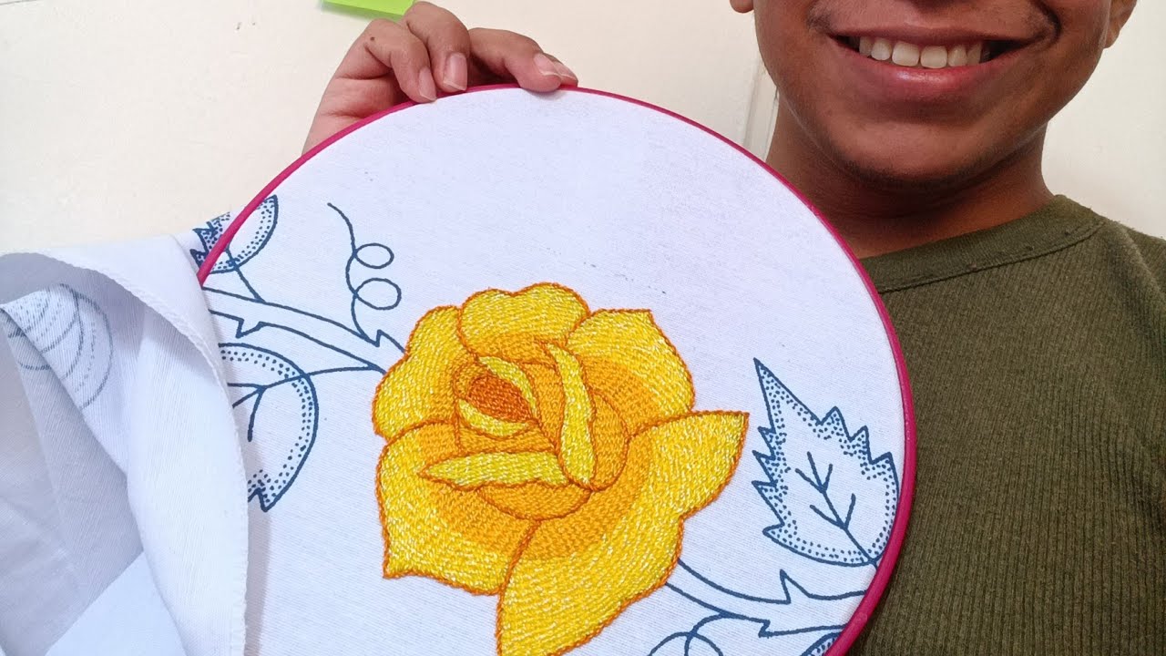 Cómo bordar una rosa 4/12 Manos Artesanas