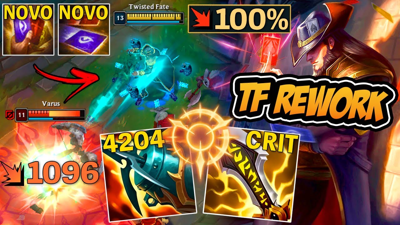 TWISTED FATE AD FULL CRÍTICO TÁ MUITO OP DEPOIS DO REWORK !! - LEAGUE OF LEGENDS