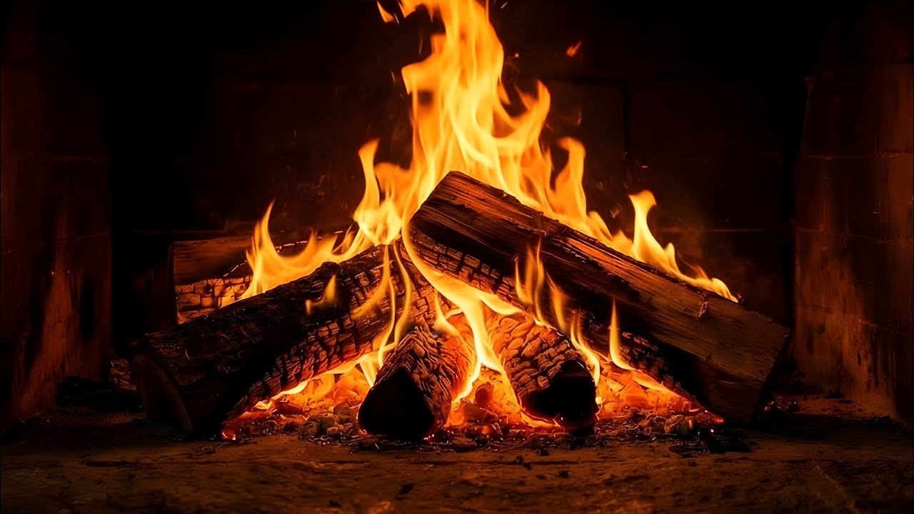 🔥 Fireplace 4K No Ads | Roaring Flames & Deep Crackling Sounds