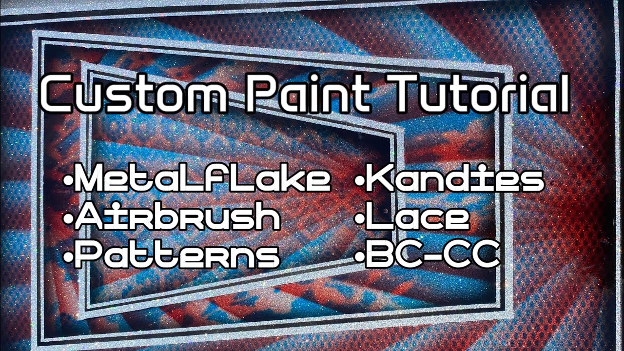 Custom How to Auto Paint Tutorial on Panel-MetalFlake, Candy, Lace, Airbrush- Motorcycle, Lowrider