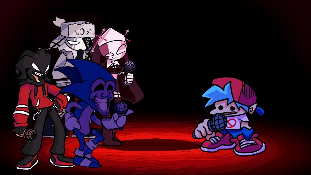 FNF Sansational But Different Characters Sing It 🎵 Everyone Sings Overhead N