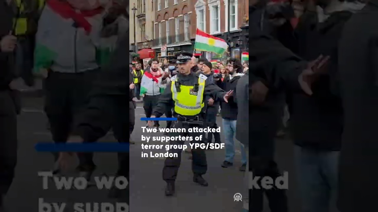 2 women were attacked by supporters of the YPG/SDF terror group during a demonstration in London, UK
