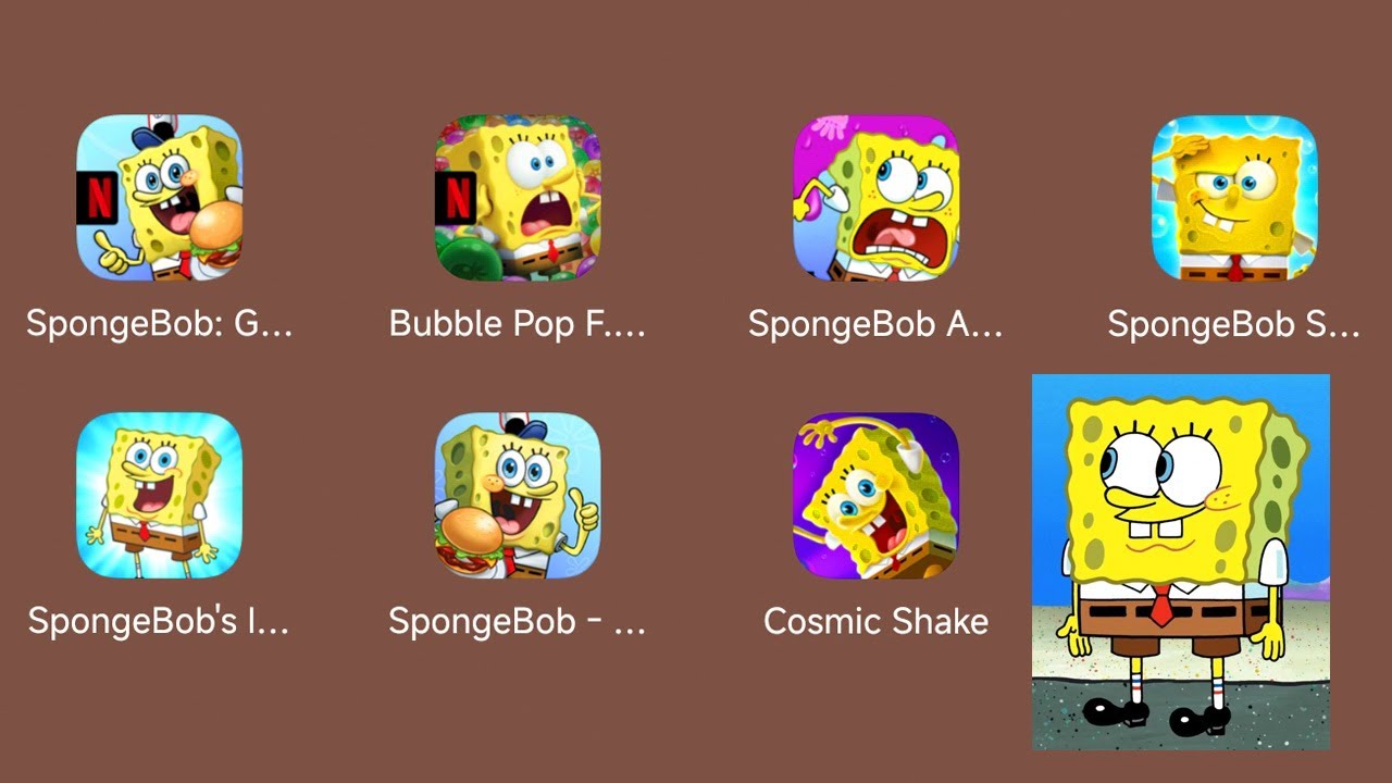 Геймплей Spongebob Squarepants для Android: готовим, космический коктейль, битва за восстановленн...
