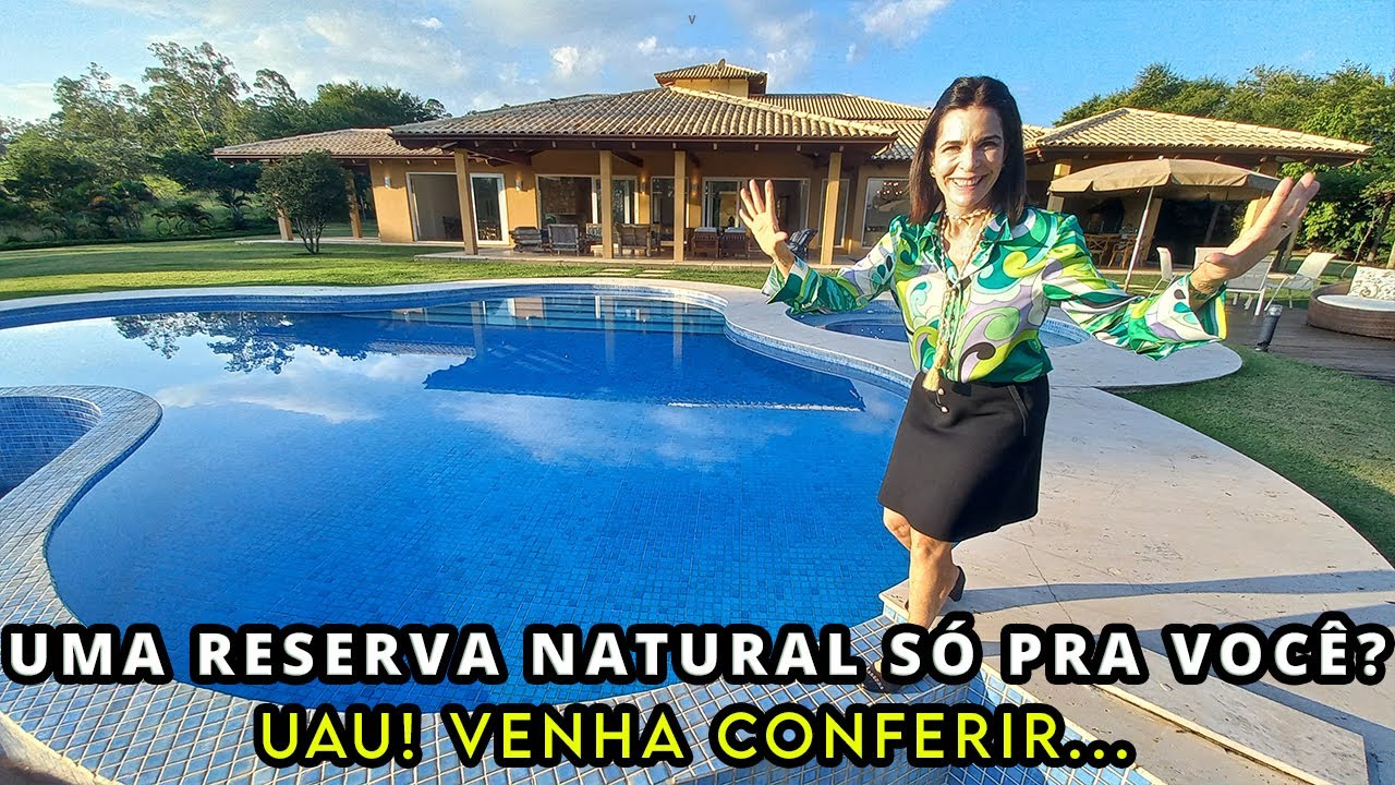 CASA FAZENDA, MOBILIADA E LAZER COMPLETO (COM RESERVA NATURAL)