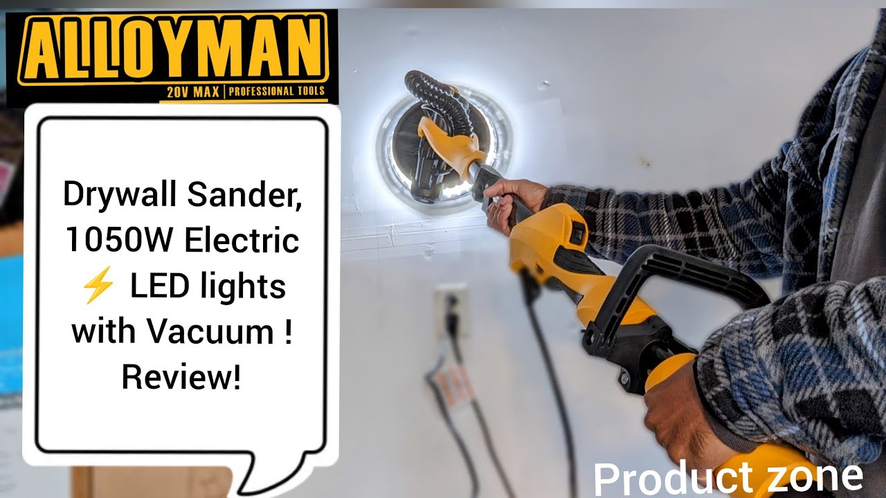 Alloyman Drywall Sander Review | 1050W Electric with Vacuum #review #productzone #alloyman