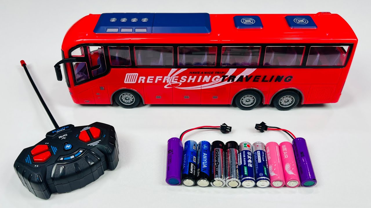 Unboxing remote control RC city bus,RC New energy police car,Magic Mini RC Bus,New Energy RC Car
