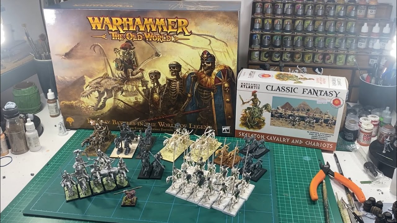 Building Wargames Foundry Skeleton Knights for Vampire Counts & sculpting detail on Undead Cavalry.