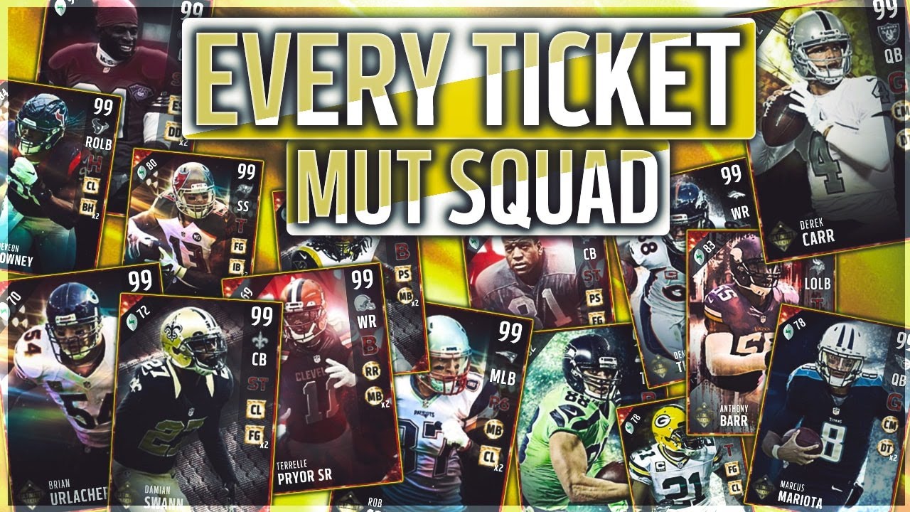EVERY ULTIMATE TICKET SQUAD BUILDER! 75,000,000 COIN MUT TEAM! All 20 TICKETS! UNREAL.