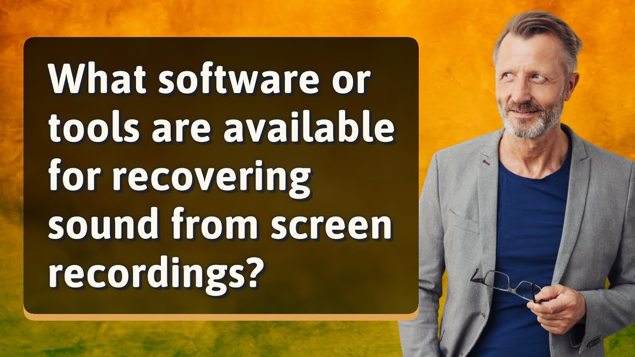 What software or tools are available for recovering sound from screen recordings?
