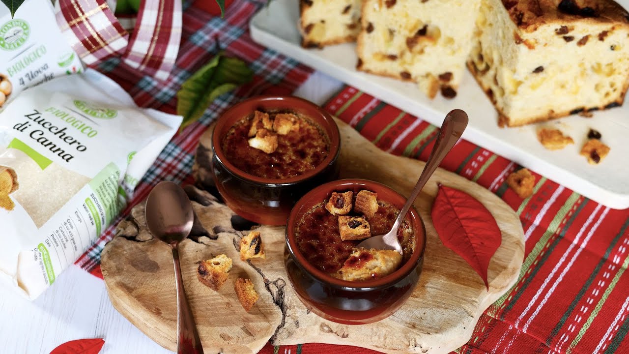 Crème brûlée al panettone - un dolce di recupero super goloso