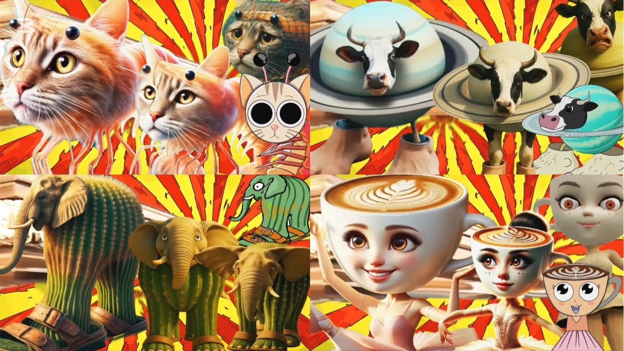 Trippi Troppi 🆚️ La Vaca Saturno Saturnita 🆚️ Lirili Larila 🆚️ Ballerina Cappucina - Tiles Hop Rash.