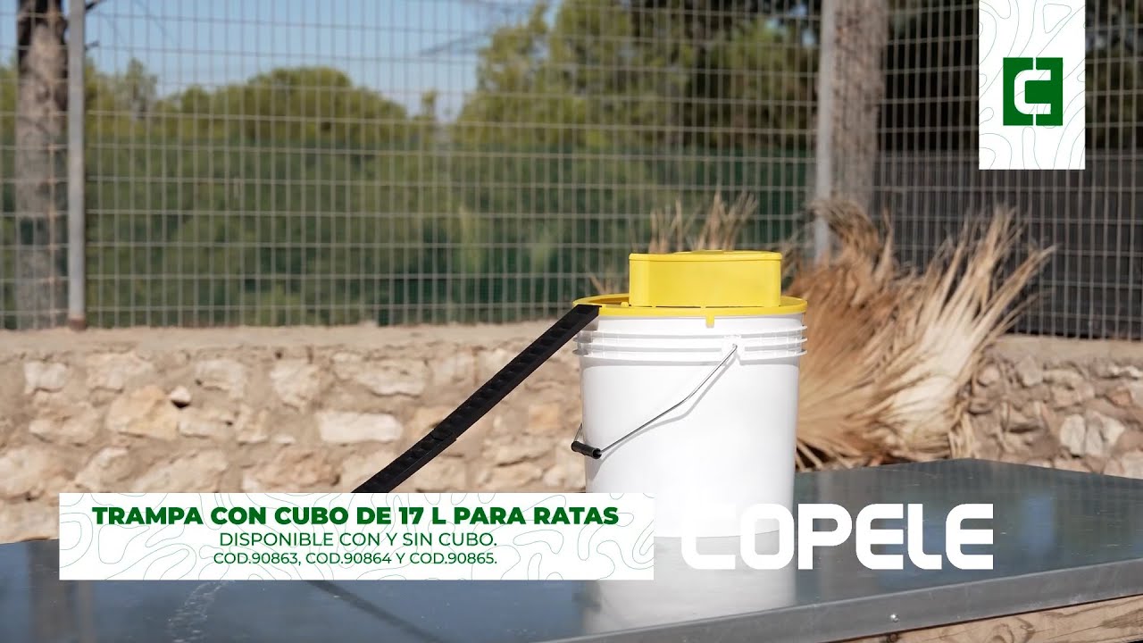 Trampa de ratas y ratones con cubo de 17 litros | Cod.90863, cod.90864 y cod.90865.