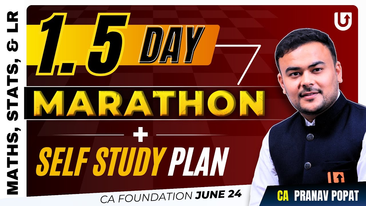 CA Foundation Maths QA | 1.5 days Marathon + Self Study Plan | CA Foundation june 24 | Pranav Popat
