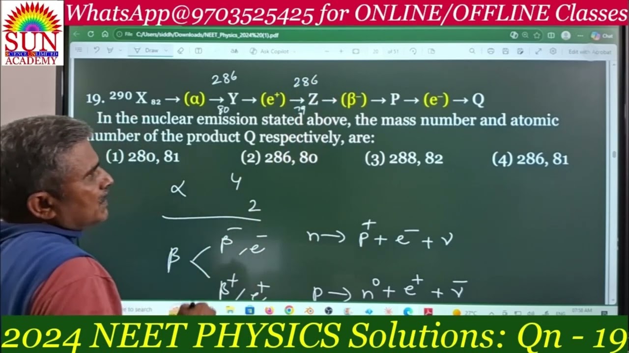 NEET 2024 PHYSICS Q 19 SOLUTION