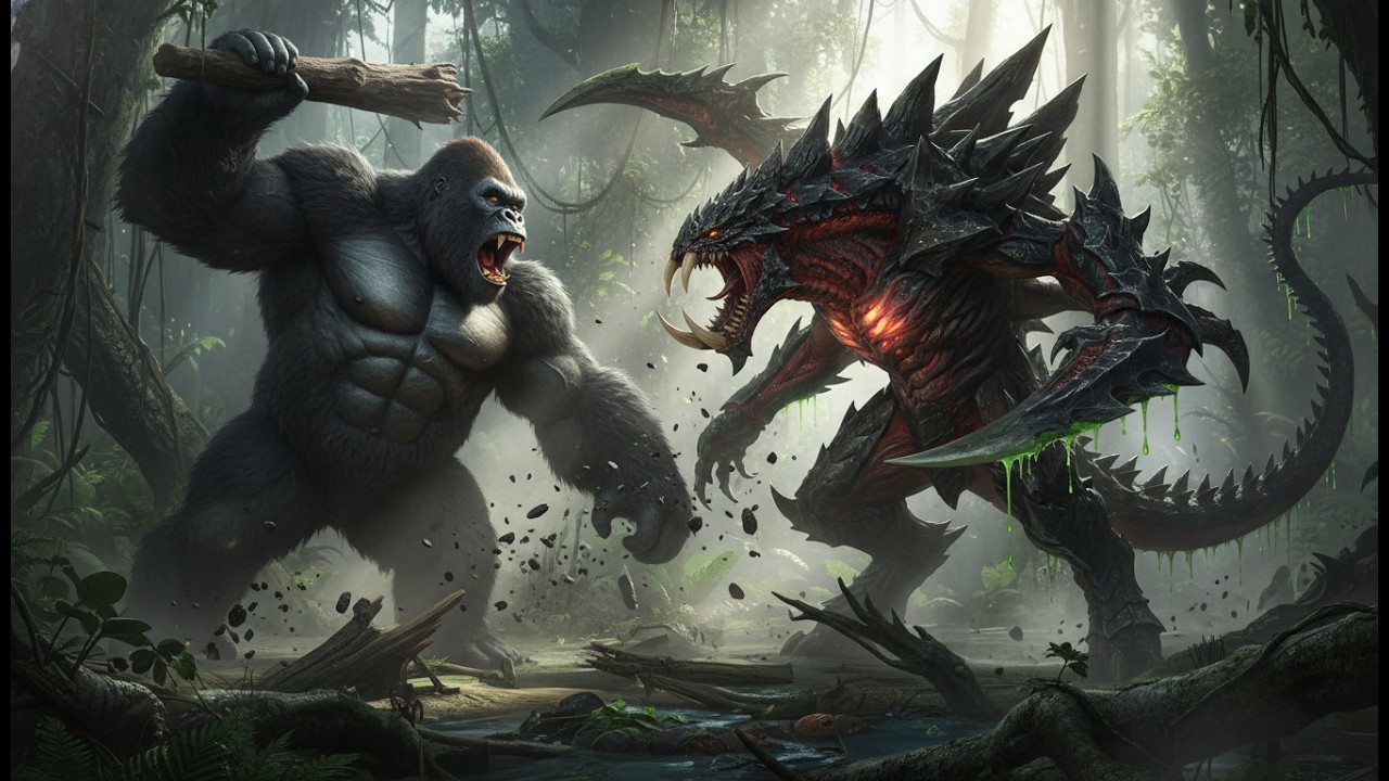 King Kong vs. the Beast of the Jungle: Epic Monster Battle!