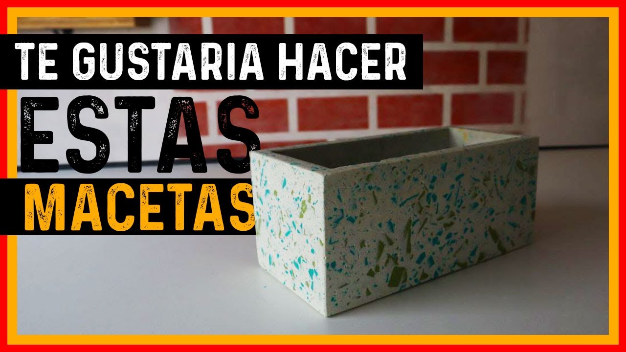 Maceteros de Cemento para Suculentas / TECNICA DE TERRAZO facil y rapido, tutotial ¡paso a paso!