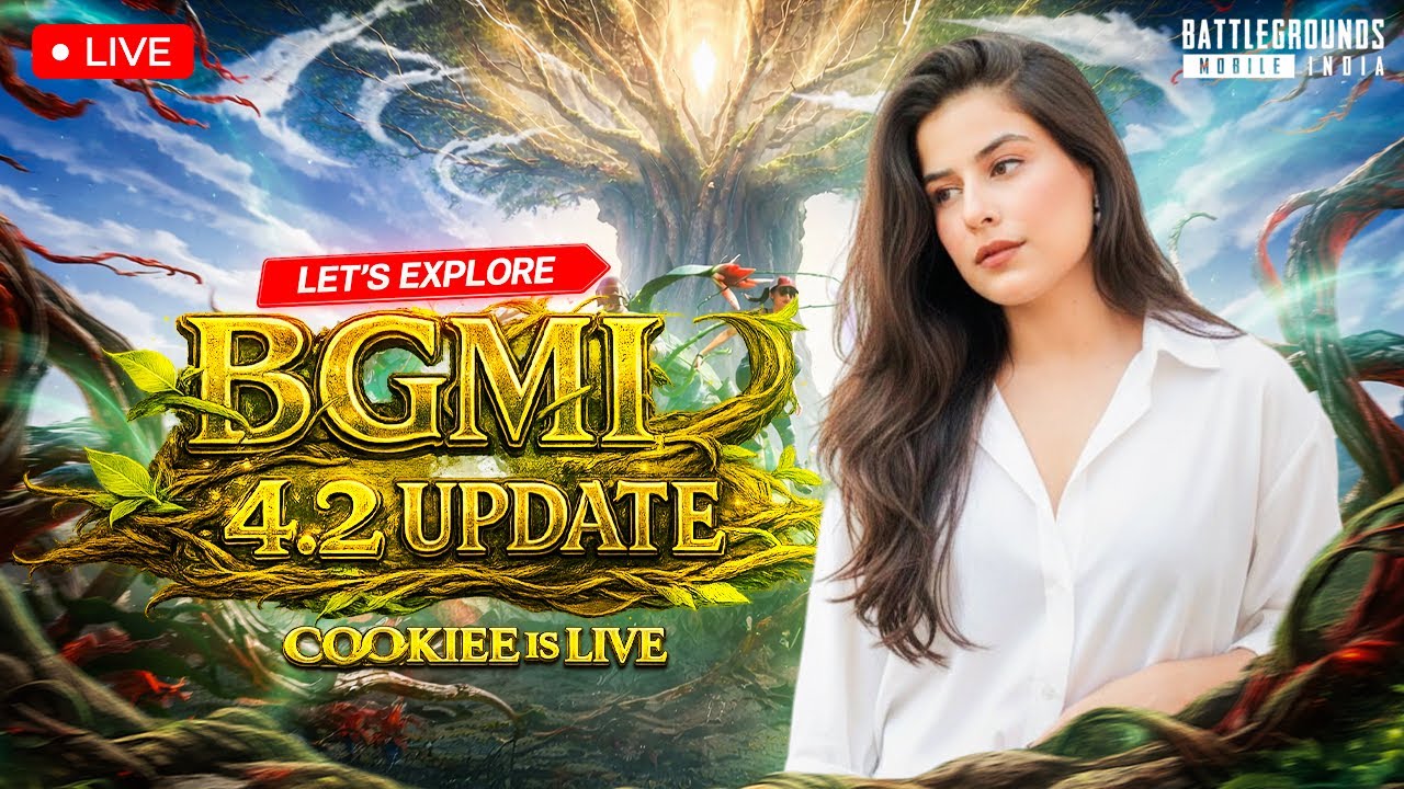 BGMI NEW UPDATE IS HERE 😍❤️ PLAYING BGMI 4.2  UPDATE #bgmilivestream #girlgamer @CookieeisLive🔴👻🔥