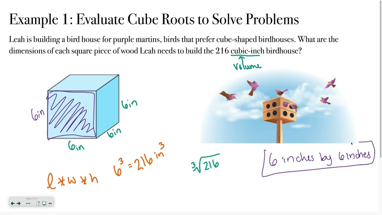 Pre-Algebra 2-4: Evaluate Square Roots and Cube Roots