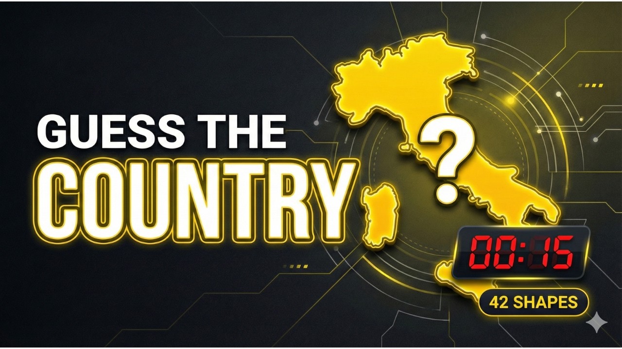 Speed Quiz: Can You Name These 42 Countries By Shape? ⏱️
