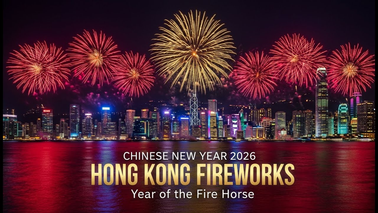 Hong Kong Chinese New Year 2026 LIVE 🎆 | 24/7 CNY Fireworks Victoria Harbour