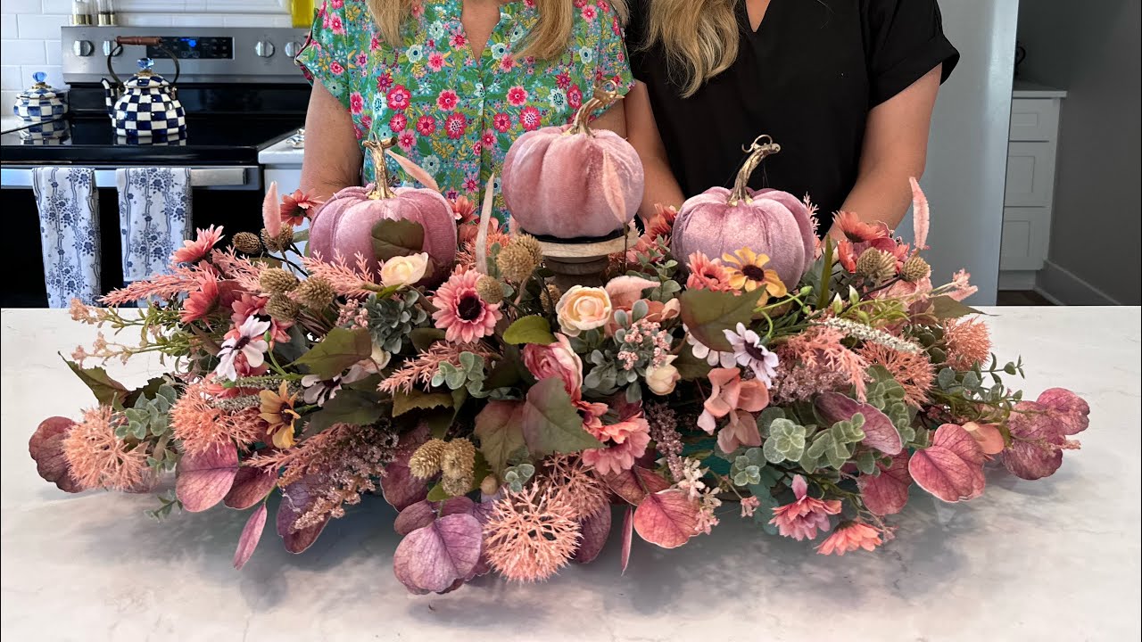 DIY Fall Centerpiece Using a Pool Noodle from Dollar Tree!!