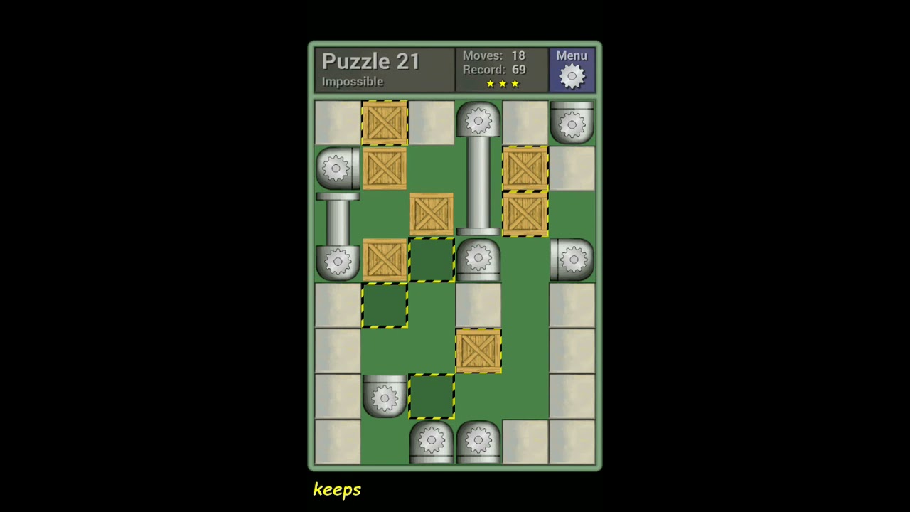 Pushing Machine (Impossible) Level Puzzle 21 - Perfect Solution