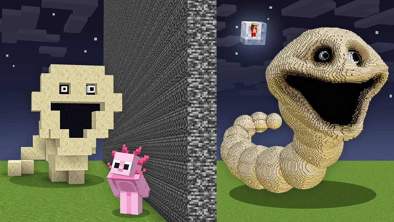 I Cheated With HUNGRY WORM in Minecraft Build Battle!