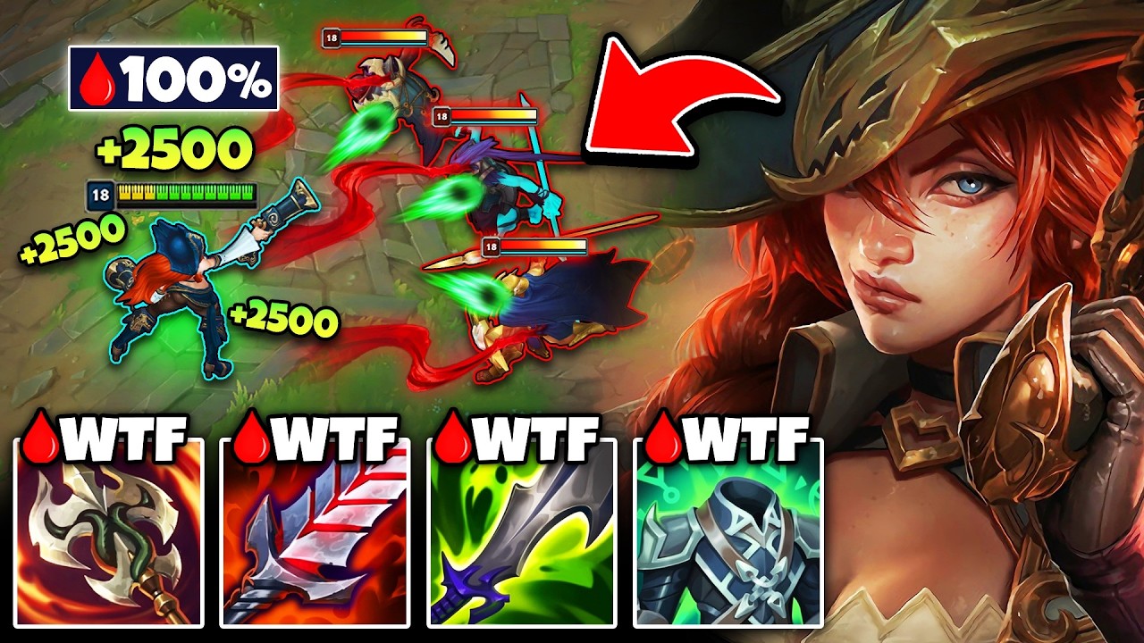 Miss Fortune but I'm basically INVINCIBLE with 100% Lifesteal (1 AUTO = FULL HEALTH)