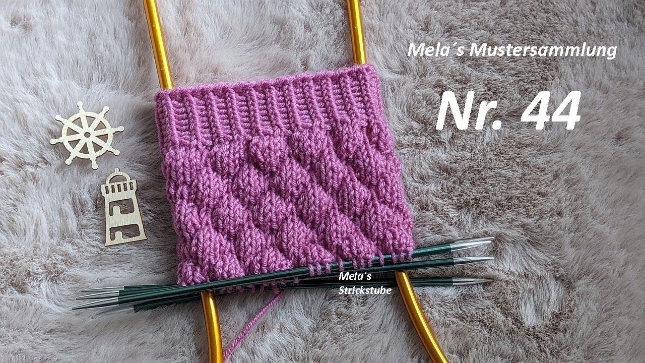 Sockenmuster Nr. 44 - Bubblemuster in Runden stricken / knitting sock pattern