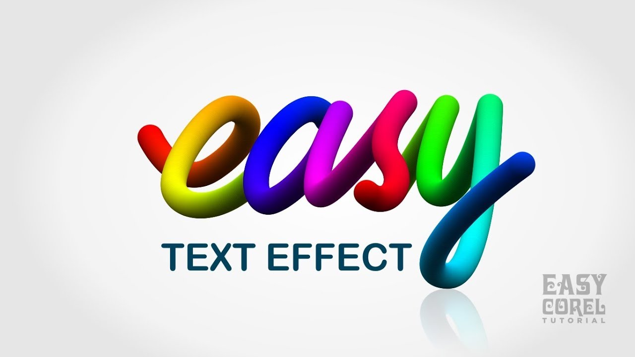 How to Create Easy Cool And Colorful Lettering Effect in CorelDraw X7