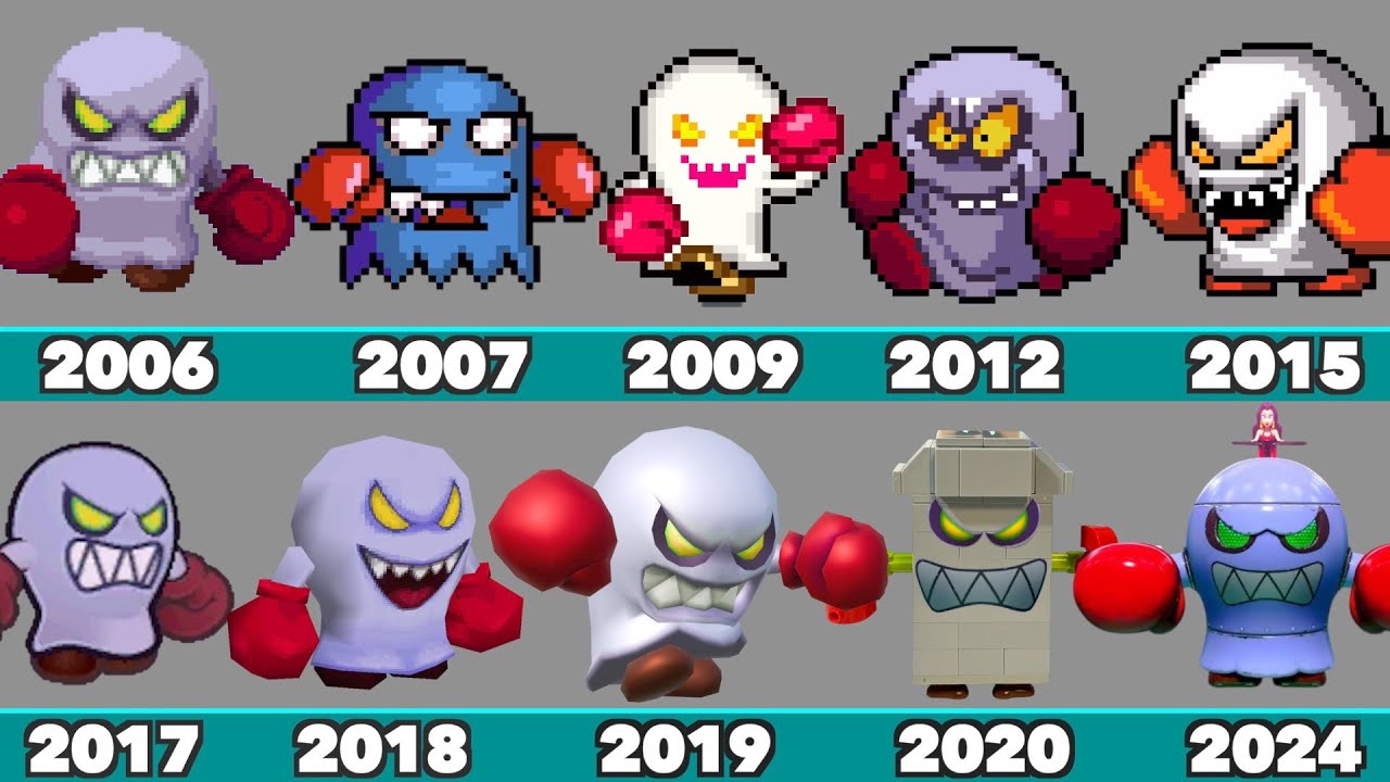 Evolution of Broozer killing Mario & Luigi in Nintendo Games (2006-2025)