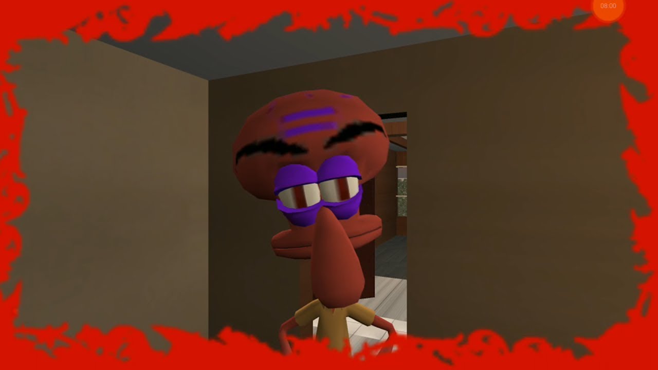 Hello Red Squidward Sponge Bob's Neighbor 3D - Hello Neighbor Rip Off