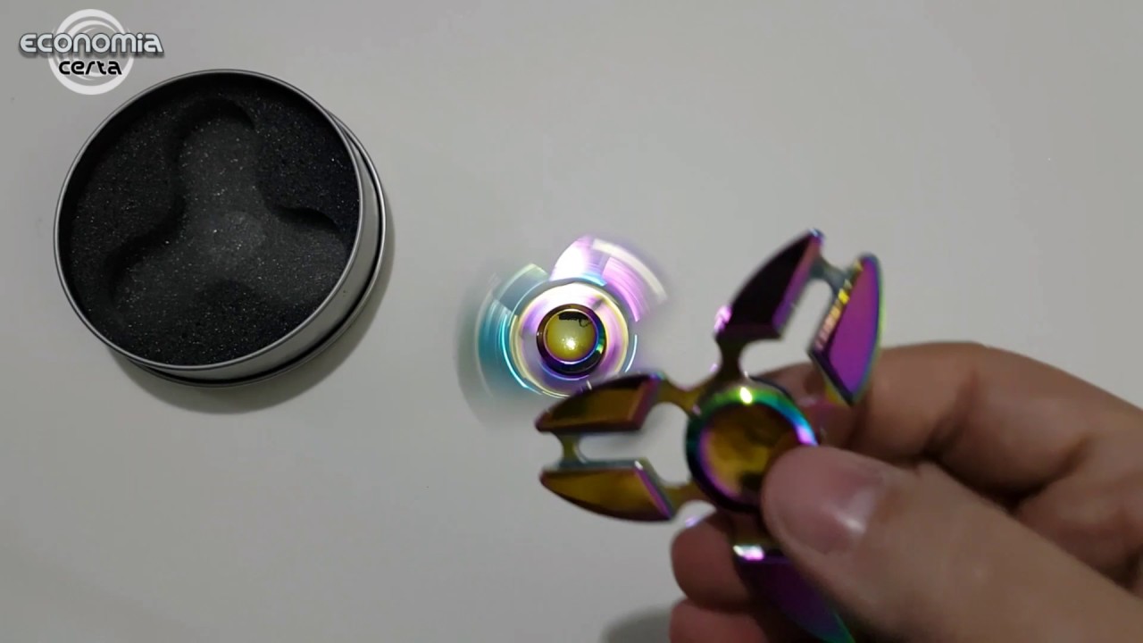 Hand Spinner Fidget Metal Colorido Furta-cor Luxo Anti Estresse