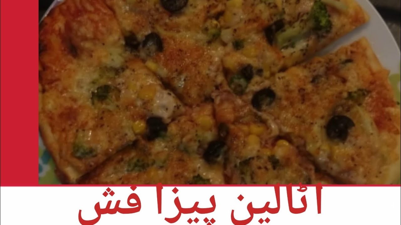 Italian pizza with fish and Brooklyn