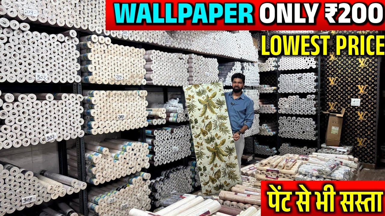 ₹4 Sq.Ft वालपेपर Cheapest Wallpaper Warehouse, Biggest Wallpaper Display | Home Decor Items Range