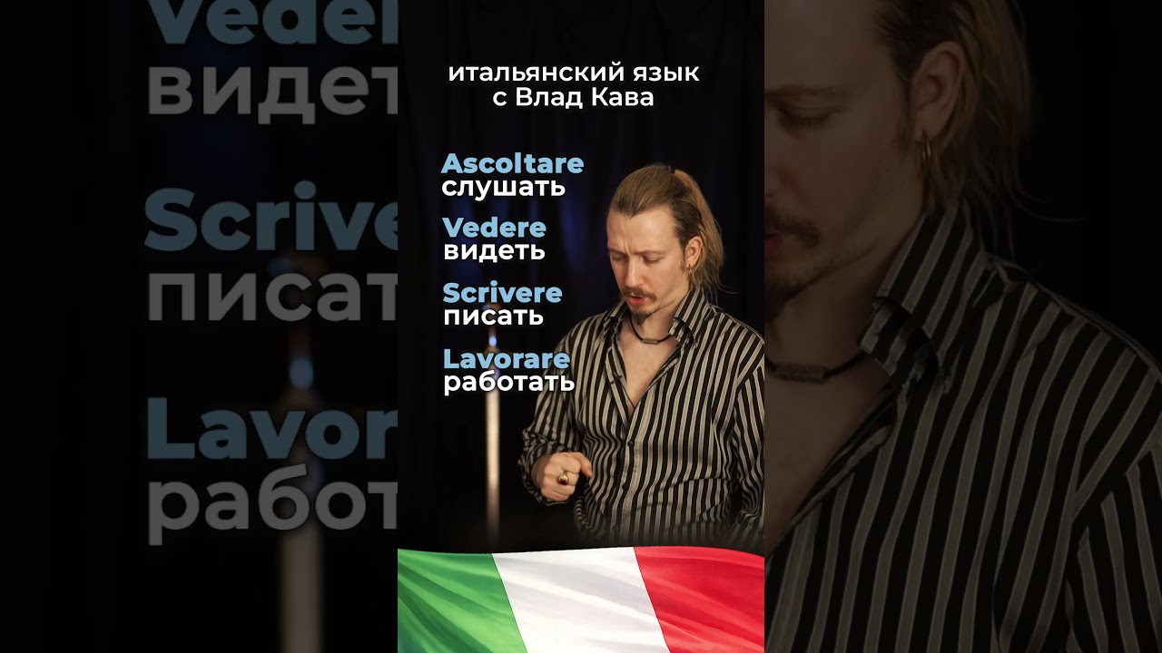 ЗАУЧИВАЕМ фоном итальянские глаголы: Ascoltare, Vedere, Scrivere, Lavorare, Chiamare