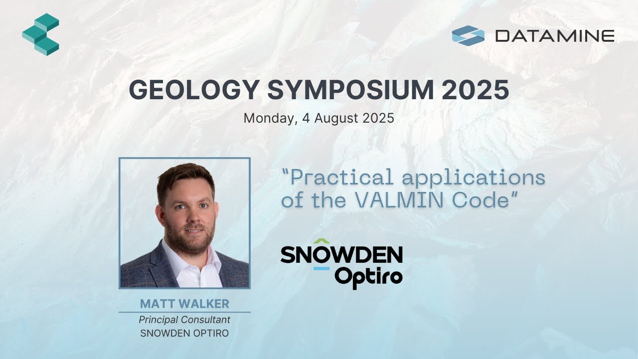 Practical applications of the VALMIN Code | Matt Walker, Snowden Optiro