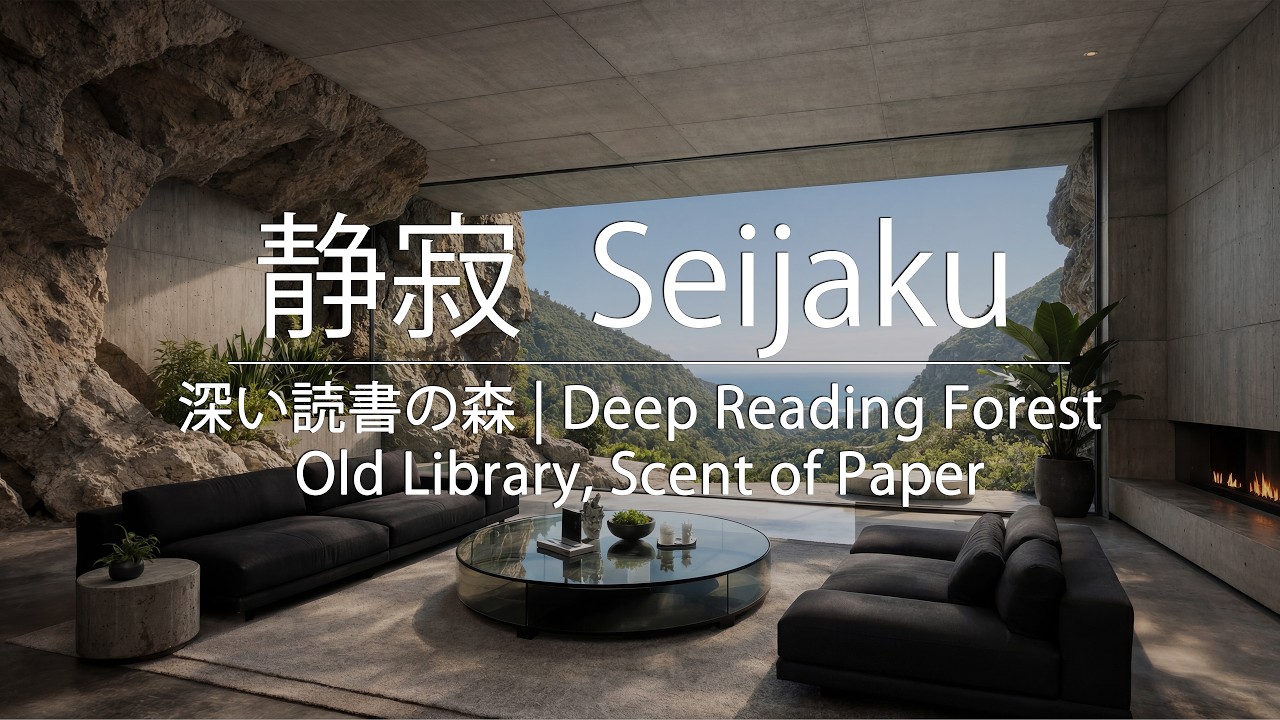 静寂 [Seijaku] 深い読書の森 | Deep Reading Forest | Old Library, Scent of Paper | Chillout Music ️🎧