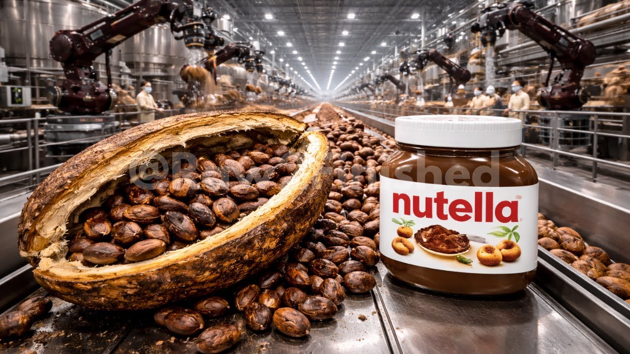 Inside a U.S. Nutella Factory — From Raw Cocoa Beans to Chocolate Hazelnut Spread (Full Process)