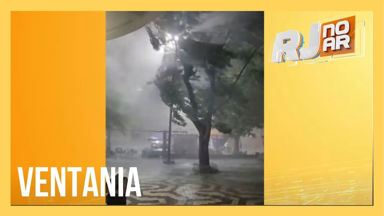TEMPORAL COM RAIOS DEIXA RUAS ALAGADAS NO RIO