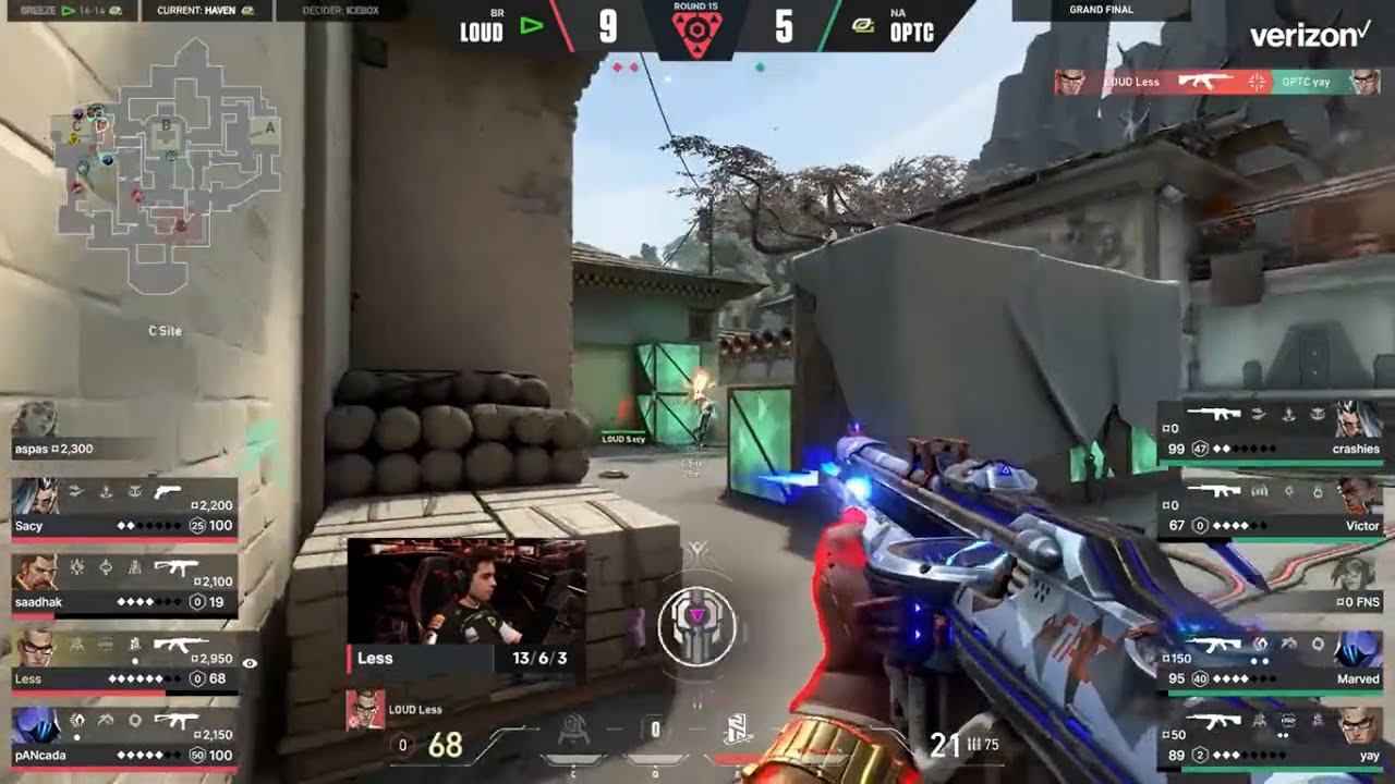 Loud Less Insane ACE to take the team into Double Digits On Final Map Valorant Champions Tour Final