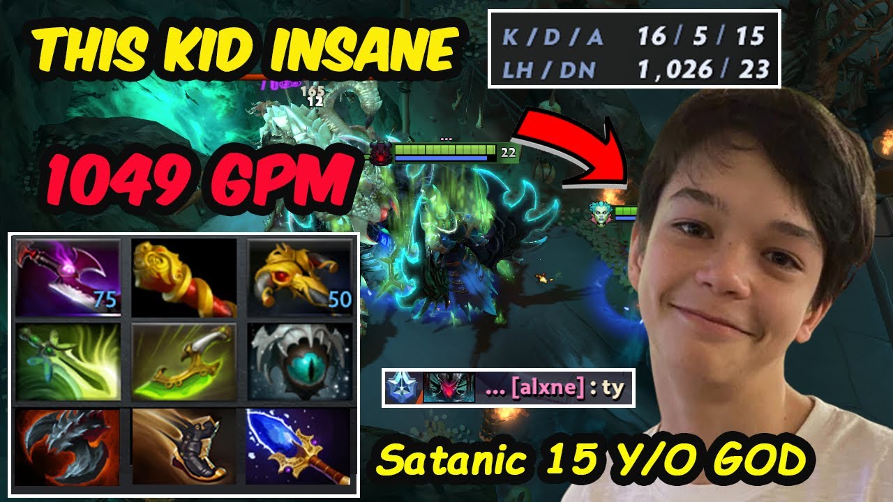 THIS IS HOW Satanic 15 Y/O Prodigy plays Terrorblade 1000 GPM INSANE FARM FULL SLOT BUILD