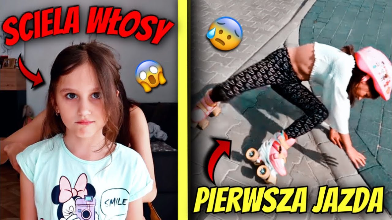 LENA ŚCIĘŁA WŁOSY!😱PIERWSZA JAZDA NA WROTKACH😰#VLOG