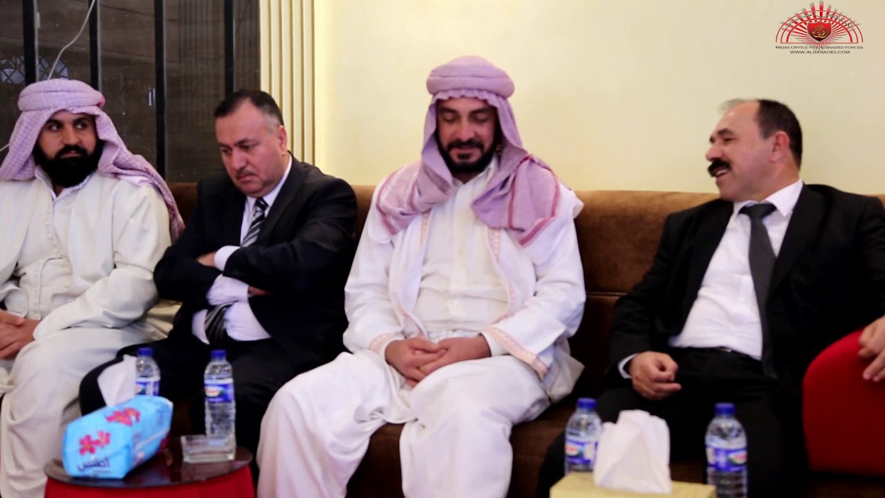 استقبال راعي الجزيرة حميدي الدهام الهادي لوفد الايزيديين للتعزية بوفاة المرحوم الشيخ احمد الدهام