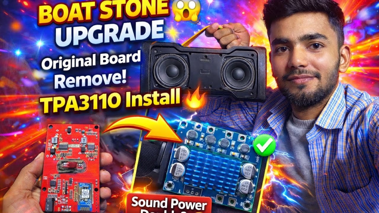 Boat Stone 1000 Me Lagaya TPA3110 🔥 | Power Boost & Sound Test #vlog #elactric #speaker #repair 