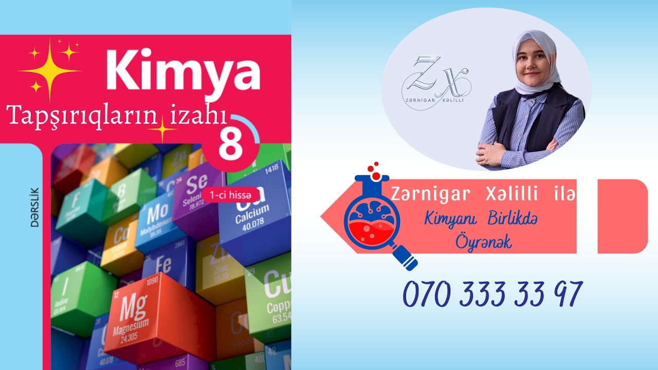 Kimya 8-ci sinif dərslik 2.1 Kimyəvi rabitə.Oktet qaydası səh. 40 tapşırıqların izahı