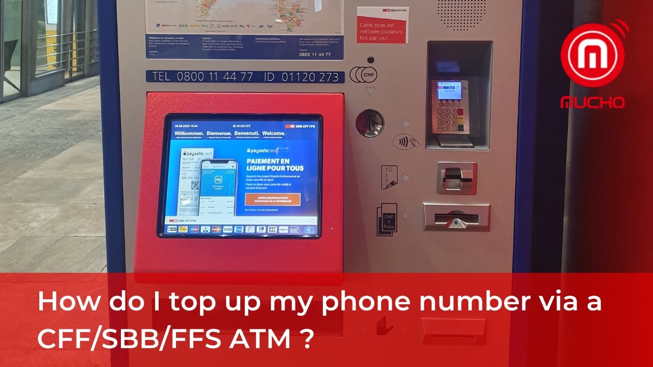 How to top up your prepaid mobile from the SBB Ticket machine ?