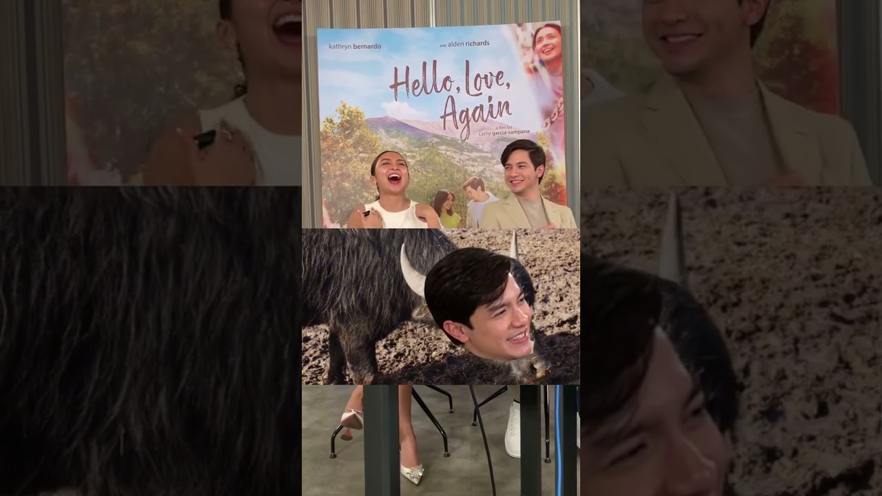 ALDEN RICHARDS AND KATHRYN BERNARDO WITH MJ FELIPE #aldenrichards #movie #helloloveagain